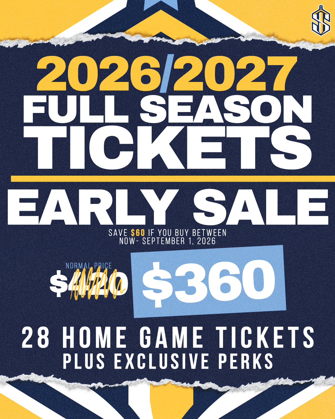 2026-2027 Season Tickets - FULL SEASON (Early Sale 2)
